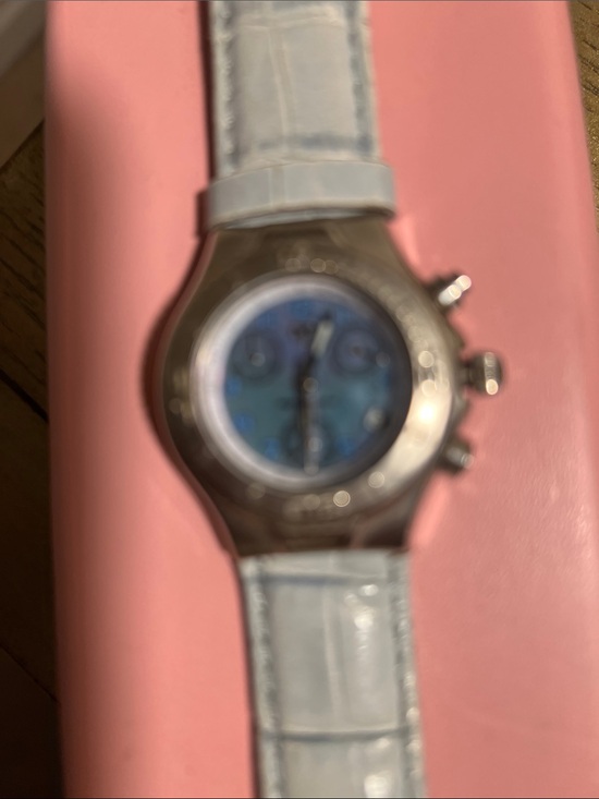 Technomarine Blue Mother of pearl Dial Silver Croc Strap Women’s Chronograph